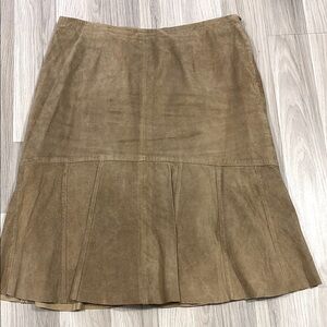 Alfani‎ Tan Womens Suede Western Leather Cowgirl Skirt Size